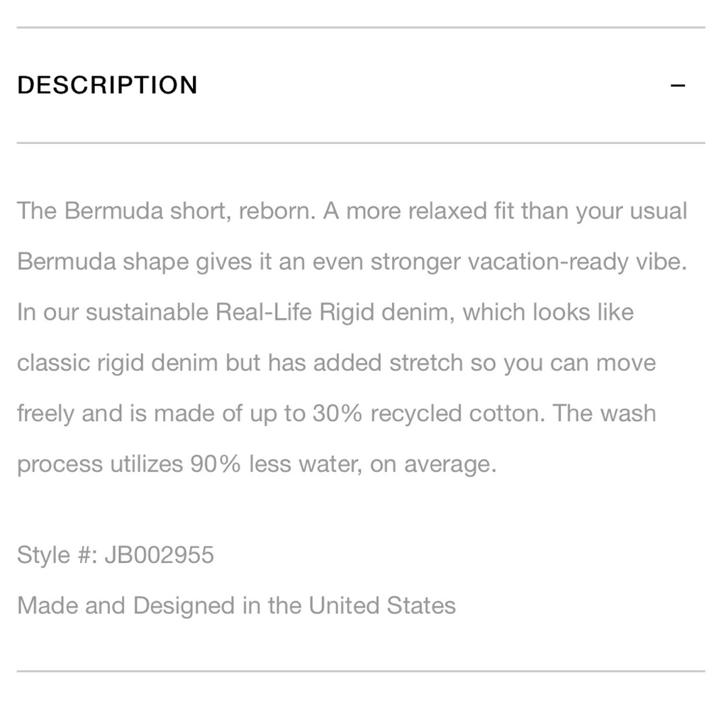 NWT JBrand Relaxed Bermuda Shorts - Picture 9 of 10